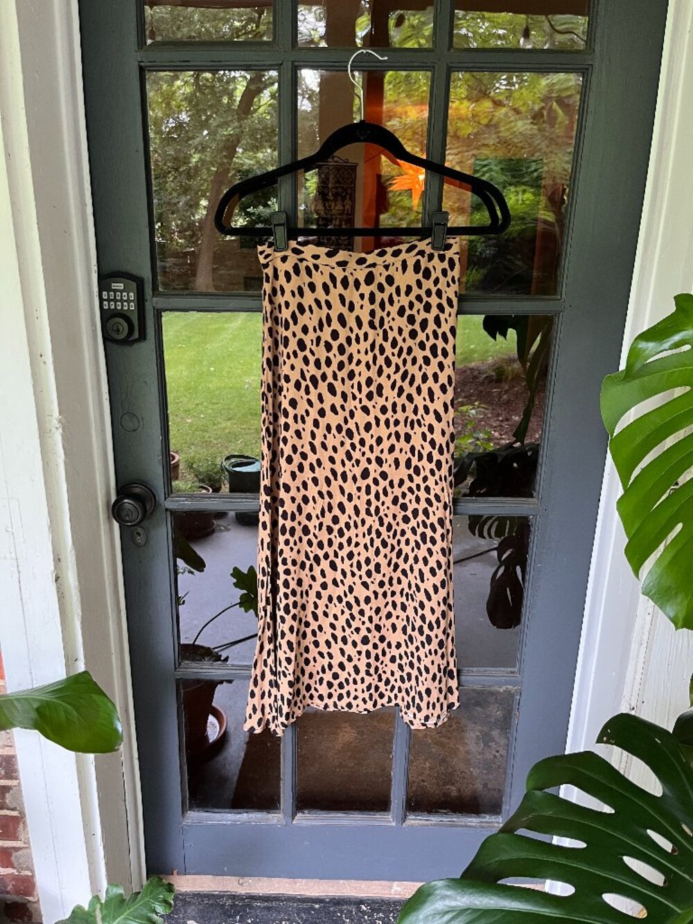 Reformation Bea Skirt in Bobcat Animal Print Size